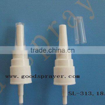 Plastic nasal mist sprayer for medical product