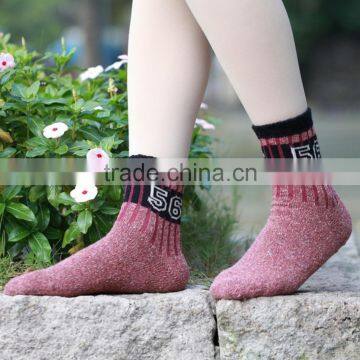 Oskate woman sports sock, knitted cotton woman sock