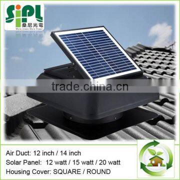 20 watt roof mounted ventilation solar attic fan