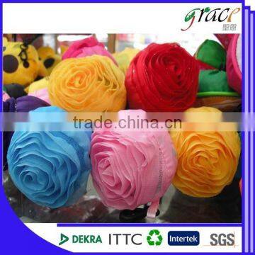 Rose Polyester Foldable Shopping Bag for Supermarket Shopping photo-2