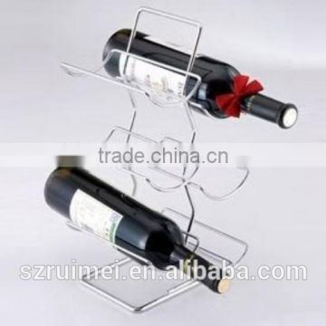 Special shape counter nice look stainless steel wine rack