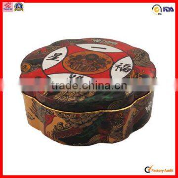 irregular shape tea tin can