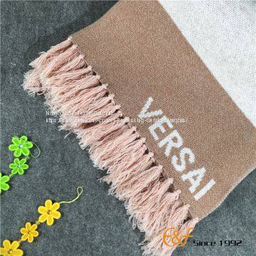 Australian Wool Jacquard Tassels Design Knitting Blanket photo-5