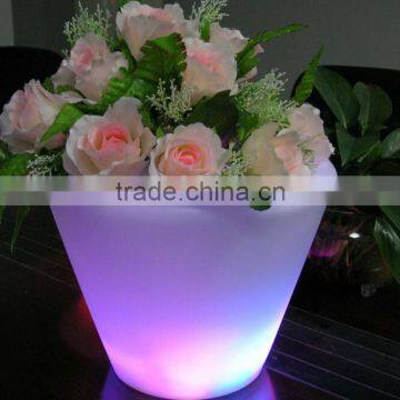 Illuminous outdoor plant pot and Plastic LED light flower pot