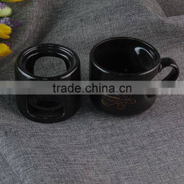 Wholesale White Ceramic Candle Holder, Cheap Glazed Ceramic Mug With Holder in Stock photo-4