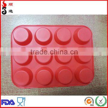 Bpa Free Baking Microwave Oven 12 Cup Silicone Muffin Pan photo-5