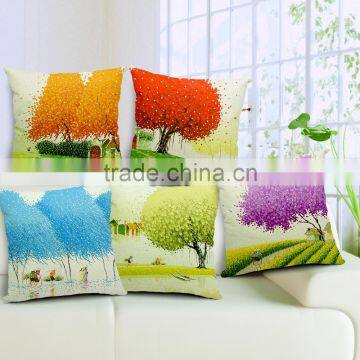 morden design abstract painting printed linen throw pillow