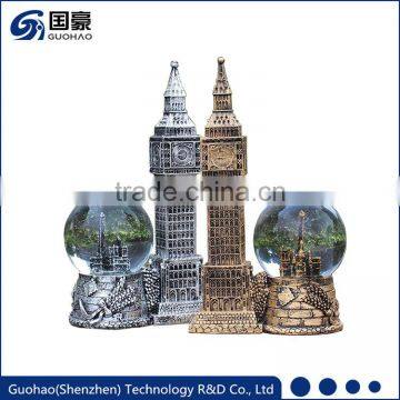 Travel Souvenir Clock Tower Water Snow Globe