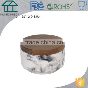 Marble like mixed color white concrete candle holder with FDA certificate