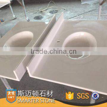 Beige Color Culture Marble Bathroom Vanity