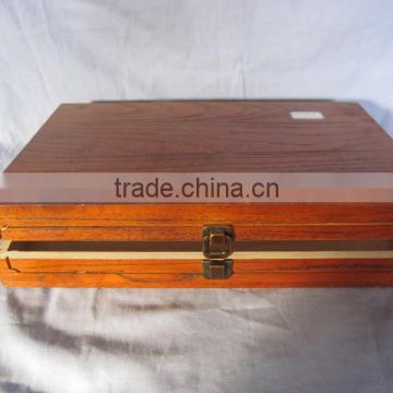 wooden box with antique latch