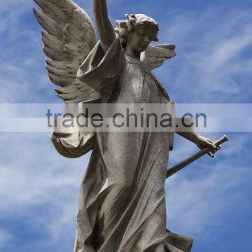Large Outdoor Garden Decoration Stone Carving Marble Statues of Angels photo-2