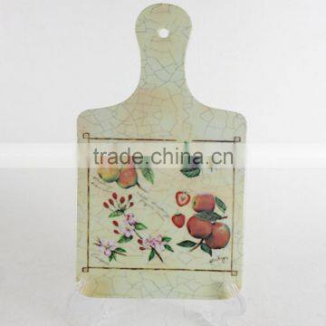 Meneed Rectangular Flower Printing Fruit Thin Plastic Cutting Board