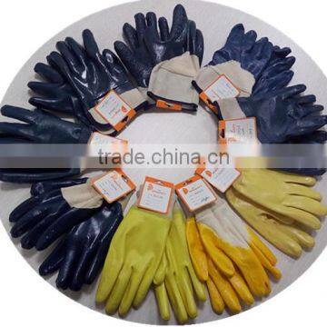 With 5 Years Experence Brown Nitrile Coated Gloves With Safety Cuff Working Gloves photo-2