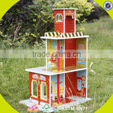 2017 Role Play Baby Toy Wooden Small House Popular Children Toy Wooden Small House W06A143 photo-3