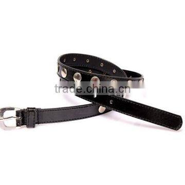 Wholesale Rivet Decorated D Pattern Buckle Sex Women Lady Thin PU Waist Belt photo-3