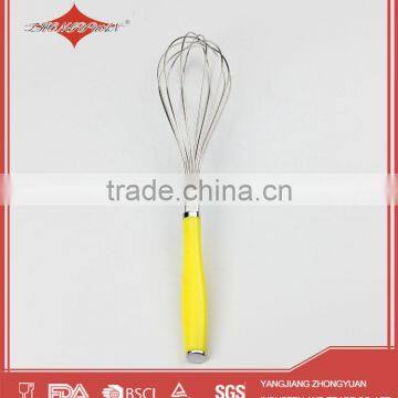 10" Rotating Stainless Steel Manual Wire Egg Beater Kitchen Whisk