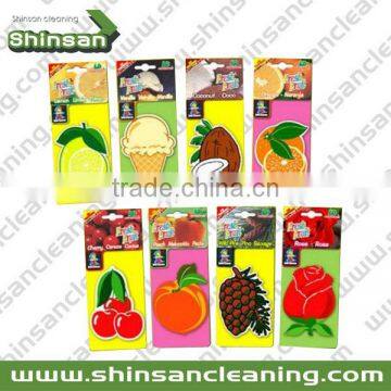 2017 fruit semll paper car air freshener/custom car air freshener/hanging car air freshener