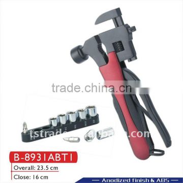 2014 Stainless steel multi functional hammer wrench spanner B-8931ABT