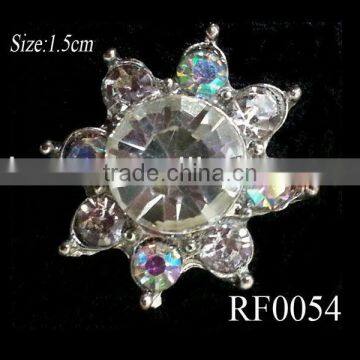 small chip vintage rhinestone button