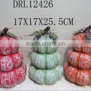 Colorful Pumpkin Ceramic Lantern Festival Holloween Decorations photo-5