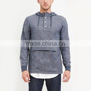 fashion ribbed trims men fancy fleece hoodies