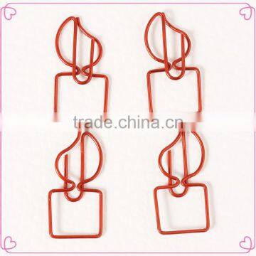 Funny candle shape metal paper clip christmas gifts