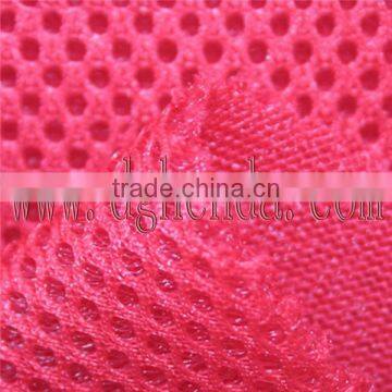red polyester sandwih air mesh fabric/sandwich fabric for footwear,chair,seat cover