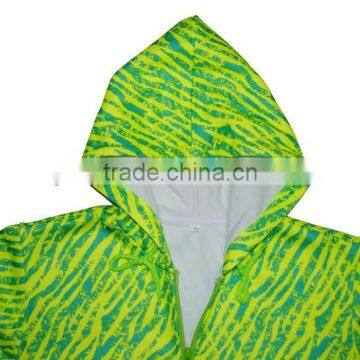 Professional Fleece Wear Manufacturer Designs Itself Full Print Fleece Hooded Men Casual Jacket Polyester ,240g Brushed Inside