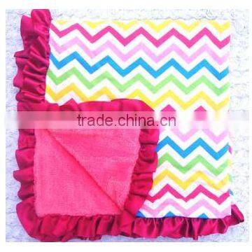 Cotton & Velvet With Stain Ruffle Baby Blankets Soft and Warm Blankets photo-5
