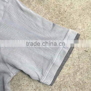 Men Button Cotton T-shirt Stock Apparel photo-2