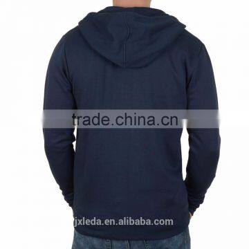 Customize Men Full Zip Navy Plain Hoody, Cheap Hoodie Manufacturer photo-2