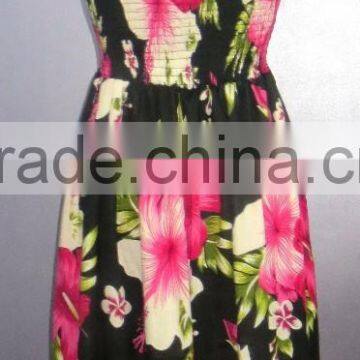 Ladies Spaghetti Strap Fancy Floral Rayon Tube Dresses photo-4
