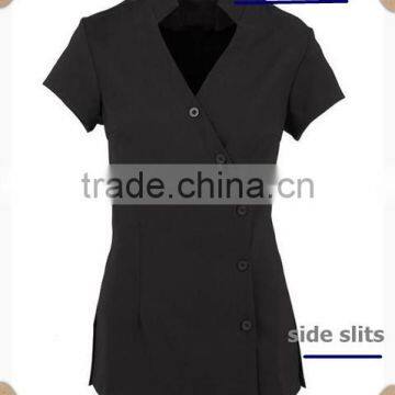 Fashion mandarin collar nurse uniform/good quality healthcare uniform