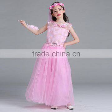 2017 New Design Baby Girl Wedding Dress Lace Hollowed Out Wedding Dress photo-5