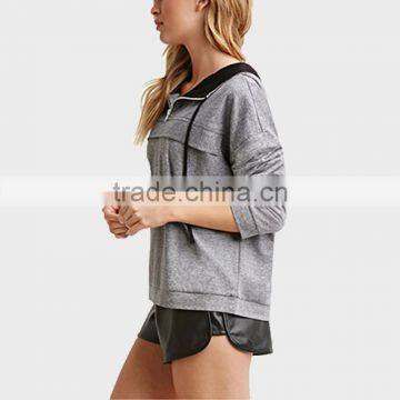 2015 Ladies New Fashion Hoodies 100%Jersey Zipper up photo-2