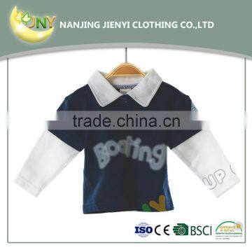 Summer and Autumn Fancy Black and White Polo Kids t Shirt photo-2