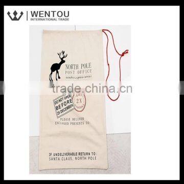 Wholesale Christmas Canvas Santa Sack With Red Drawstring photo-5
