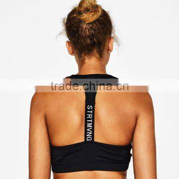 New Technical Top With Slogan Women's Black Racerback Sports Tank Tops photo-3