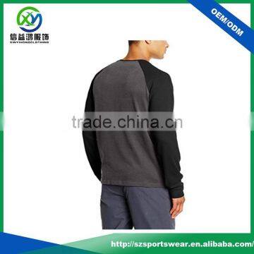 High Quality 100% Cotton Round Neck Men Slim Fit Long Sleeve Polo Shirt photo-2