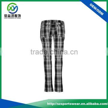 100%Polyester Plaid Women Casual Trouser , Slim Fit Sublimation Golf Pant photo-2