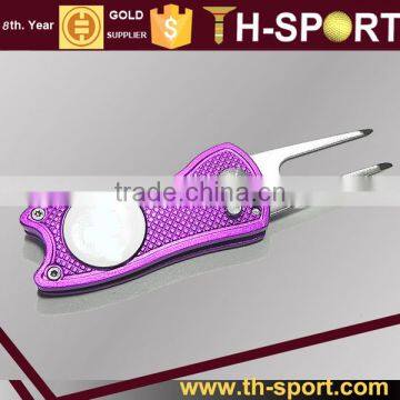 Purple Light Weight Aluminum Golf Divot Repair Tools