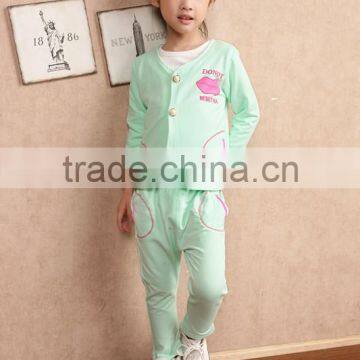 Children's clothing wholesale custom lovely, generous, cotton three-piece suit