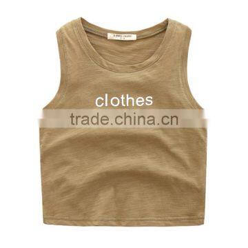 Wholesale Summer Sleeveless Cotton Boys Casual Children Tops photo-5