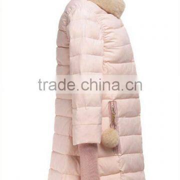 Women's long section of Rex Rabbit Fur Collar down Jacket thicken coat Down Jackets for Winters