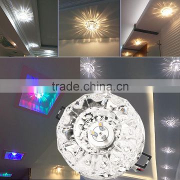 Exquisite 3W LED Modern Crystal Ceiling Light Fixture Lamp Lighting