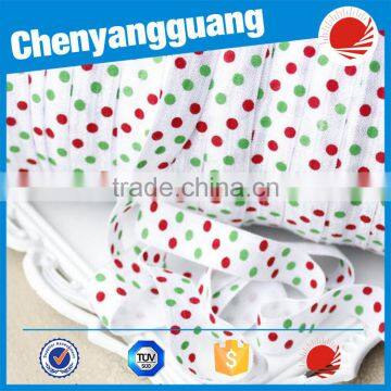 5/8inch Custom Print Fold Over Elastic Webbing&Rubber Elastic Tape photo-3