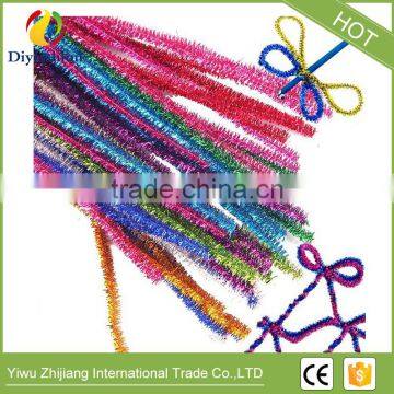 DIY 6MM Glitter Chenille Stems Pipe Cleaners DIY Hand Craft Materials For Creative Kids Toys