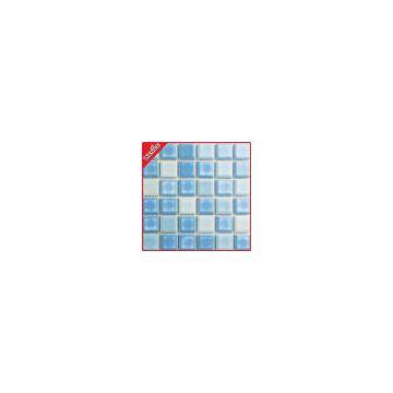 Hot Sale 25x25mm Variable Ceramic Swimming Pool Tile​​, Crackle Ceramic Mosaic, Swimming Pool Tile JS25001H photo-2
