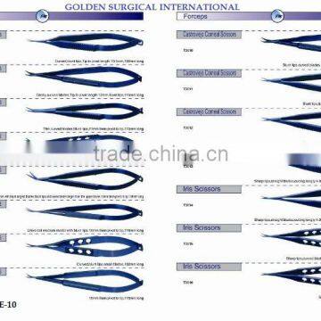 Titanium Castroviejo micro scissor ,surgical eye instrument